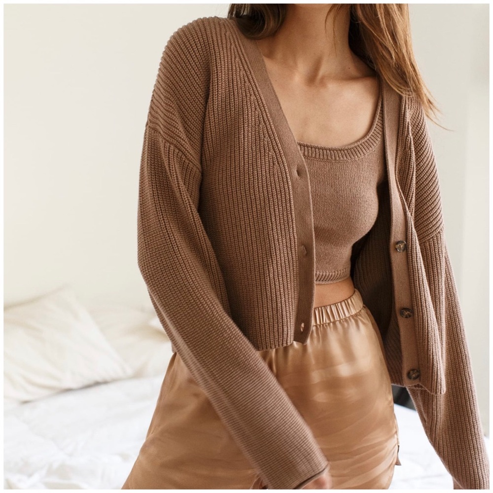 REFORMATION Elke Organic Cotton Cardigan